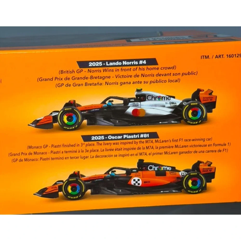 Bburago 1:43 McLaren Formula 1 Racing Team Special Livery Diecast Car Set